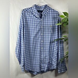 Polo Ralph Lauren Blue and White Plaid Shirt